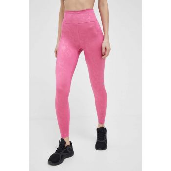 adidas Performance leggins de alergare DailyRun culoarea roz, modelator de firma originali