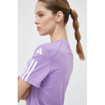 adidas Performance tricou de antrenament Training Essentials culoarea violet