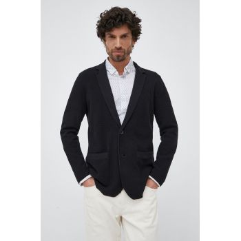 Armani Exchange cardigan din bumbac culoarea negru