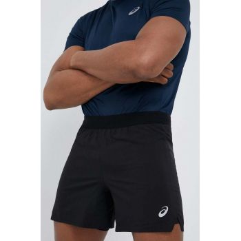 Asics pantaloni scurți de alergare Road culoarea negru de firma originali