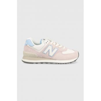 New Balance sneakers WL574QC culoarea roz