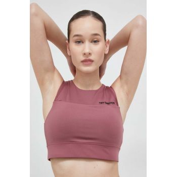 New Balance sutien sport Shape Shield culoarea roz, neted de firma original