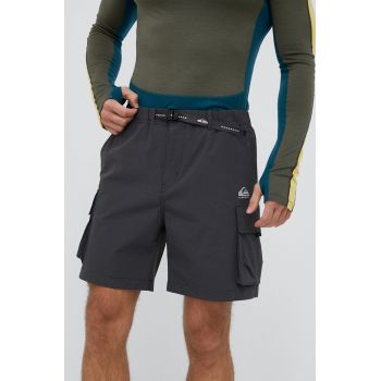 Quiksilver pantaloni scurți outdoor Run Ashore culoarea gri de firma originali