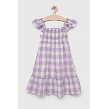 GAP rochie fete culoarea violet, midi, evazati ieftina