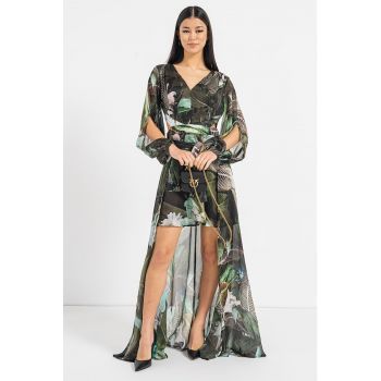 Rochie cu decolteu in V si strat exterior detasabil