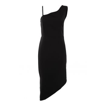 Rochie midi cu design asimetric