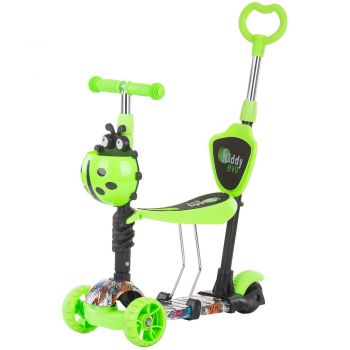 Trotineta Chipolino Kiddy Evo 3 in 1 cu maner green graffiti ieftina