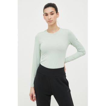4F longsleeve pentru alergare culoarea verde