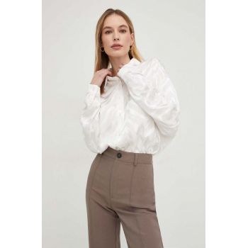 Answear Lab camasa femei, culoarea alb, cu guler clasic, relaxed
