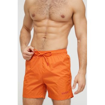 HUGO pantaloni scurti de baie culoarea portocaliu