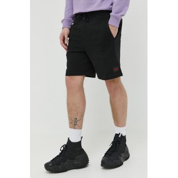 HUGO pantaloni scurti din bumbac culoarea negru de firma originali