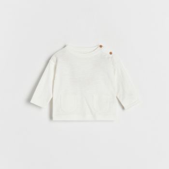Reserved - Tricou cu buzunare - Ivory