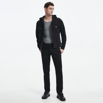 Reserved - Blugi slim cu efect prespălat - Negru Reserved - Blugi slim cu efect prespălat - Negru