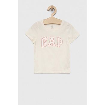 GAP tricou de bumbac pentru copii culoarea albastru marin, cu imprimeu