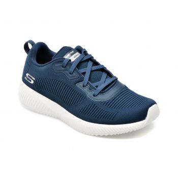 Pantofi sport SKECHERS bleumarin, SKECHERS SQUAD, din material textil