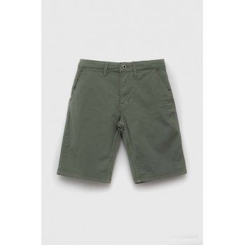 Pepe Jeans pantaloni scurti copii culoarea verde, talie reglabila