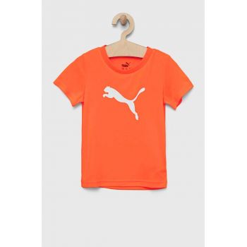 Puma tricou copii ACTIVE SPORTS Poly Cat Tee B culoarea portocaliu, cu imprimeu