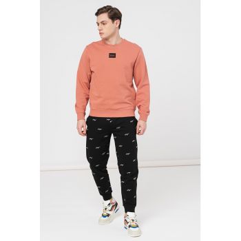 Bluza sport din bumbac cu decolteu la baza gatului Diragol