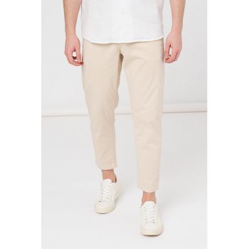 Pantaloni chino cu croiala conica Schino-Shyne