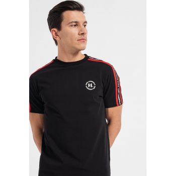 Tricou din amestec de bumbac cu banda logo
