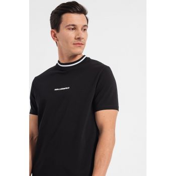 Tricou din amestec de bumbac cu detaliu logo