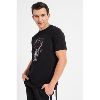 Tricou din amestec de bumbac cu logo