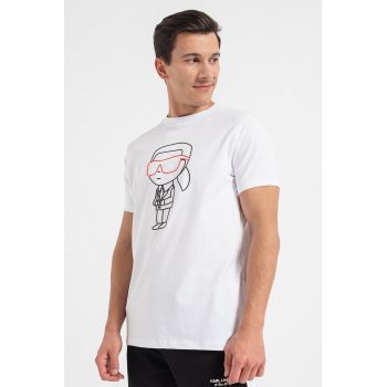 Tricou din amestec de bumbac cu logo