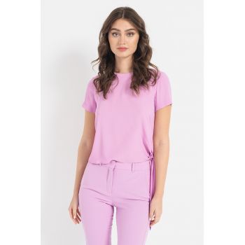 Bluza din amestec de matase cu detaliu innodat Pilly