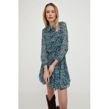 Answear Lab rochie culoarea verde, mini, evazati