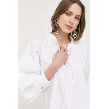 BOSS bluza femei, culoarea alb, neted