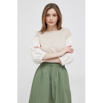 Deha bluza femei, culoarea bej, neted