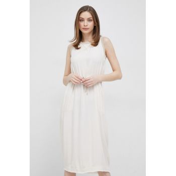 Deha rochie culoarea bej, midi, drept de firma originala