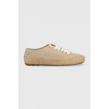 Emu Australia espadrile Agonis Organic culoarea bej, W12883.ALMO de firma originale