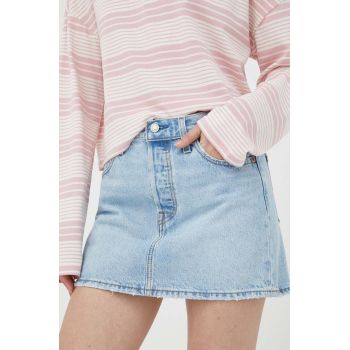 Levi's fustă din denim mini, dreaptă