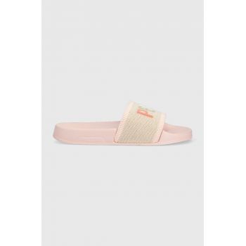 Pepe Jeans papuci SLIDER femei, culoarea roz, PLS70128
