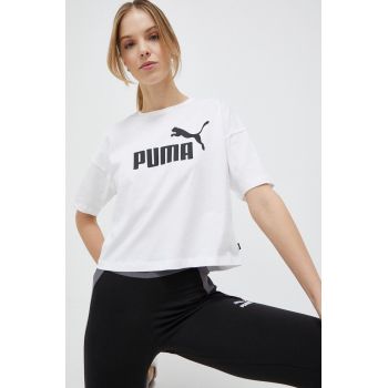 Puma tricou femei, culoarea alb