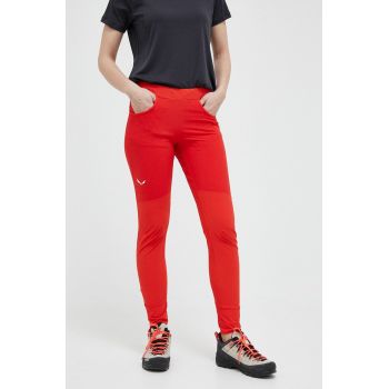 Salewa pantaloni de exterior Agner culoarea rosu