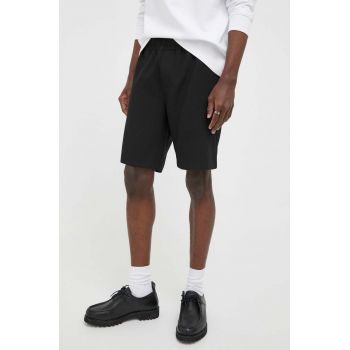 Samsoe Samsoe pantaloni scurți bărbați, culoarea negru