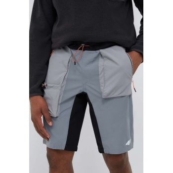 4F pantaloni scurți outdoor culoarea gri