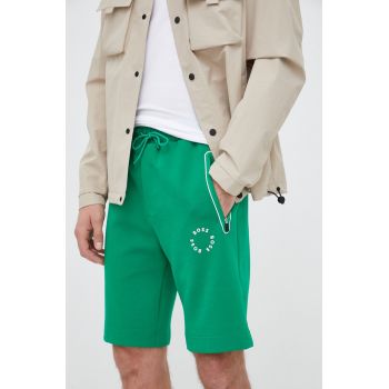 BOSS pantaloni scurti BOSS GREEN barbati, culoarea verde