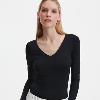 Reserved - Bluză slim fit - Negru