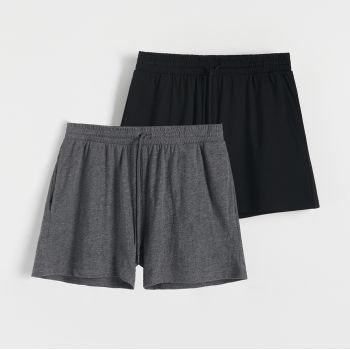 Reserved - Set de 2 perechi de pantaloni scurți de pijama - Negru