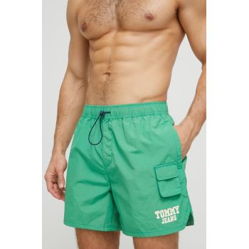 Tommy Jeans pantaloni scurti de baie culoarea verde ieftin