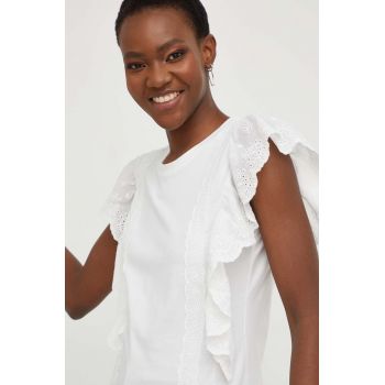 Answear Lab tricou femei, culoarea alb