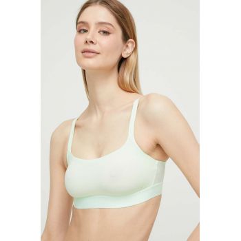 Dkny sutien culoarea verde, neted