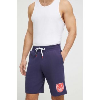 Emporio Armani Underwear pantaloni scurți din bumbac lounge culoarea albastru marin