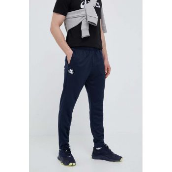 Kappa pantaloni de trening culoarea albastru marin, neted