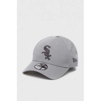 New Era șapcă de baseball din bumbac culoarea gri, modelator