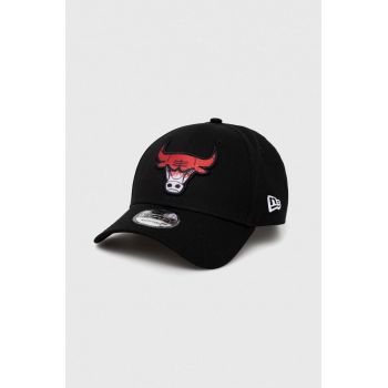 New Era șapcă de baseball din bumbac culoarea negru, modelator, CHICAGO BULLS