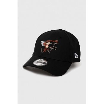 New Era șapcă de baseball din bumbac x Looney Tunes culoarea negru, modelator, LOONEY TUNES